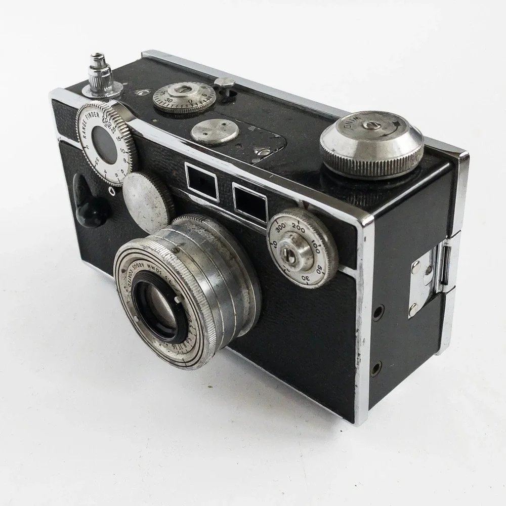Argus C3 Rangefinder Camera Unisex OS Black 35mm Film 3 Lens Kit Metal
